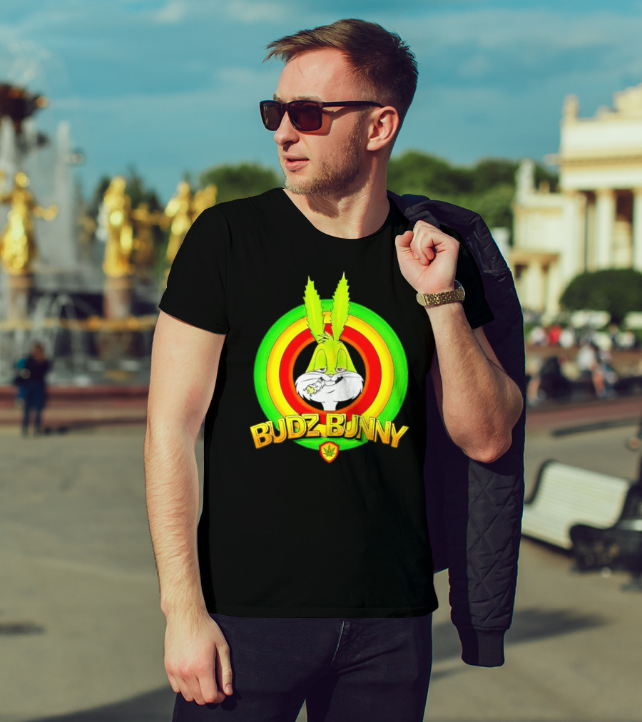 Budz Bunny Cannabis Inspired Cartoon Character T-Shirt