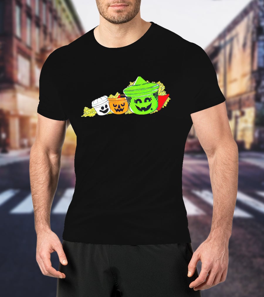The Kentucky Halloween Buckets Ghost Pumpkin Frankenstein T-Shirt