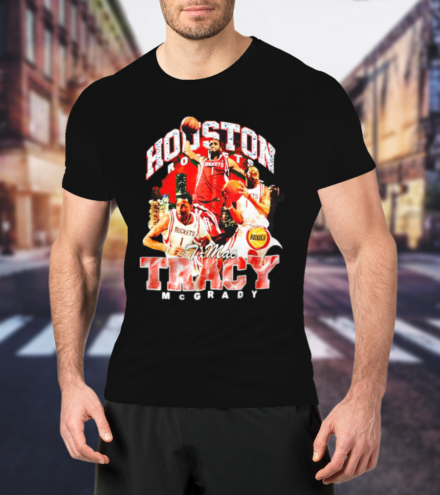 Houston Rockets T-Mac Tracy McGrady Hardwood Classics Bling Concert T-Shirt
