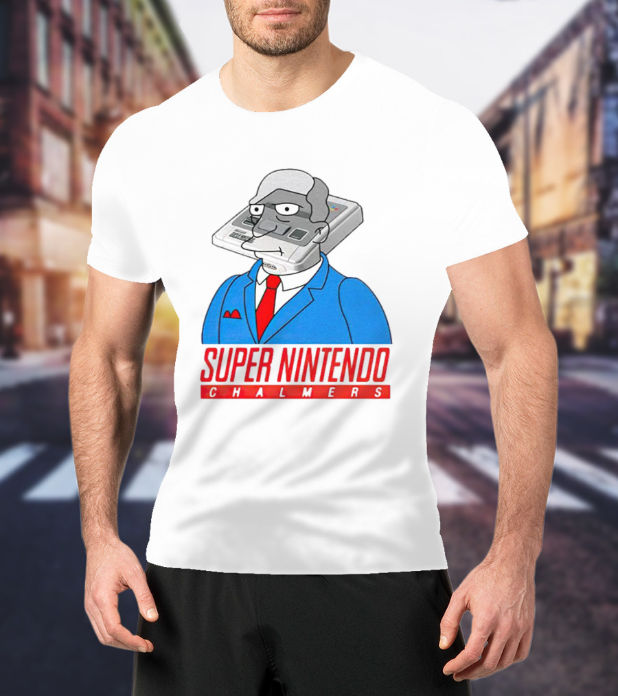 Bart Simpson Super Nintendo Chalmers Iconic Mashup T-Shirt