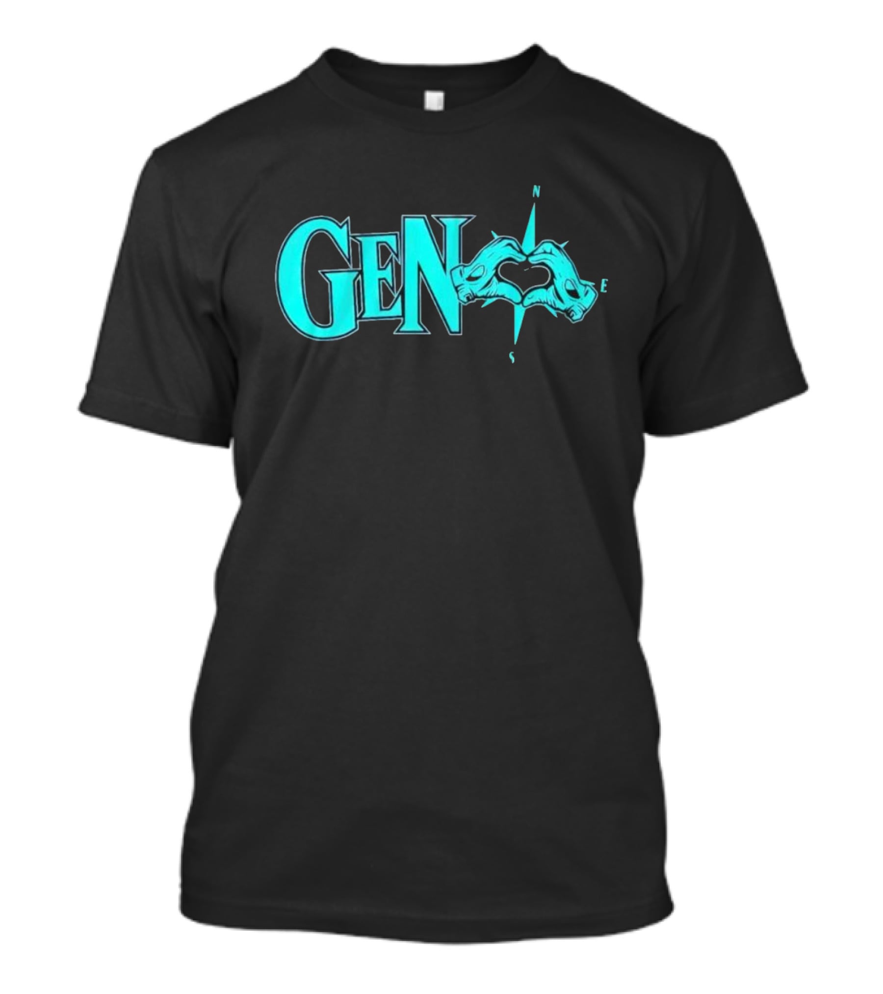Geno Love Compass With Heartful Hands T-Shirt