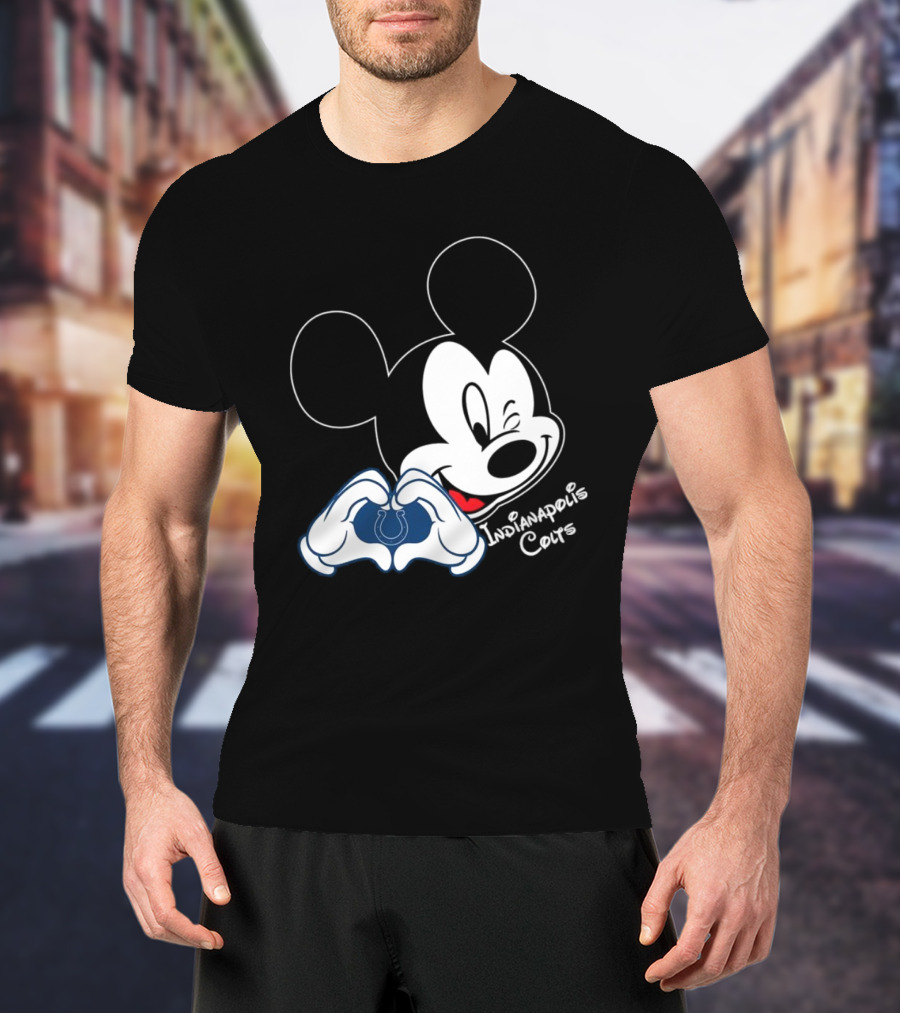 Mickey Indianapolis Colts Heart T-Shirt
