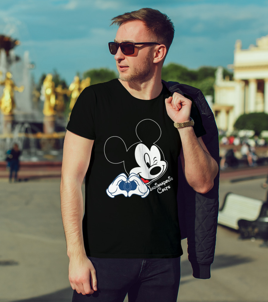 Mickey Indianapolis Colts Heart T-Shirt