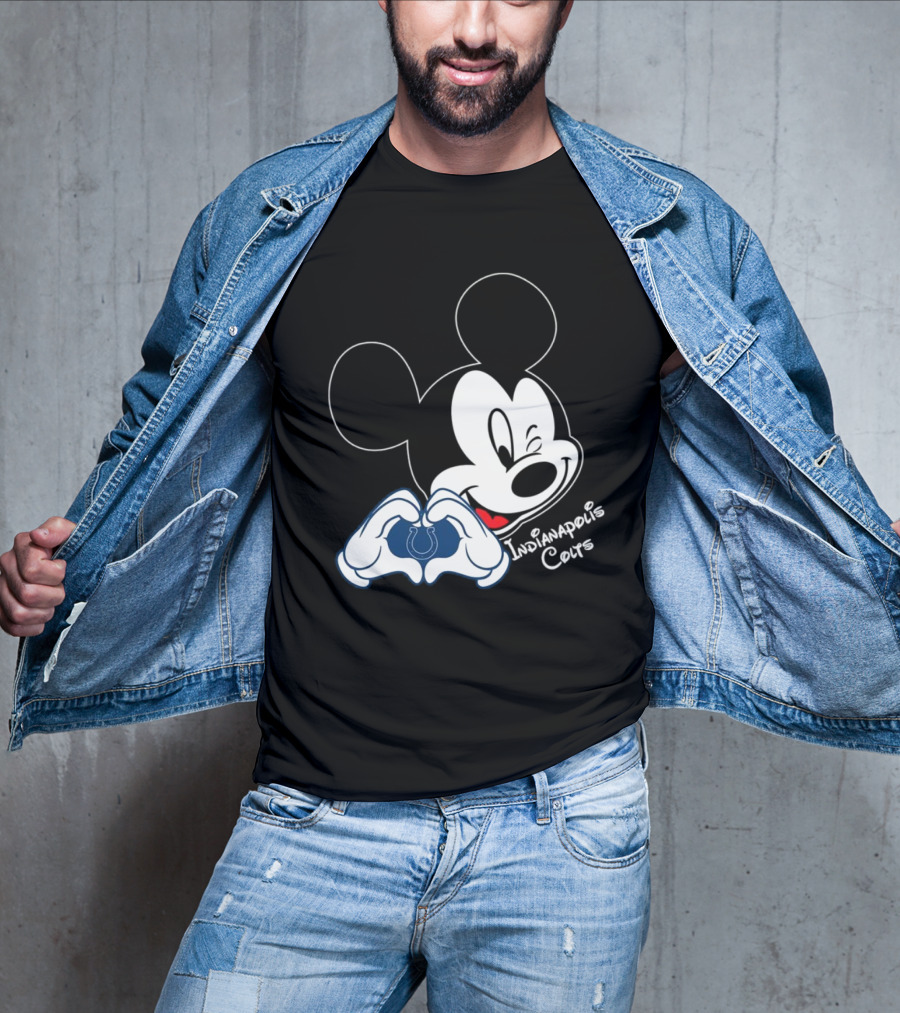 Mickey Indianapolis Colts Heart T-Shirt