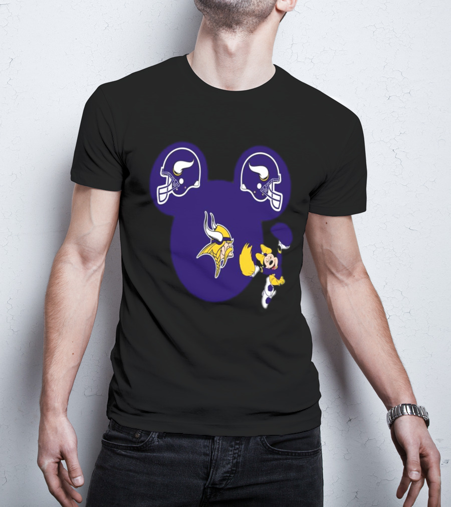 Minnesota Vikings Mickey Mouse Helmets T-Shirt