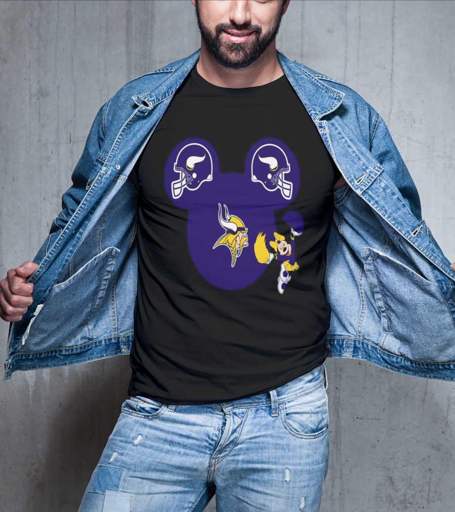 Minnesota Vikings Mickey Mouse Helmets T-Shirt