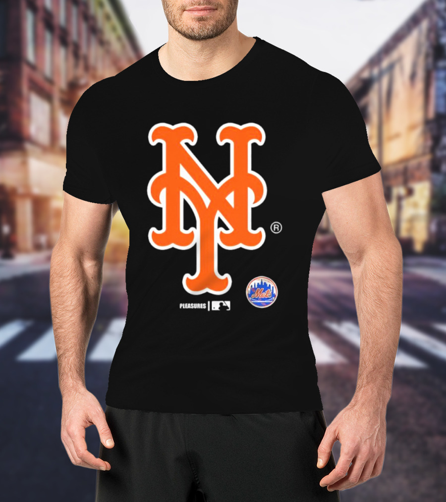 New York Mets MLB Pleasures Collaboration T-Shirt