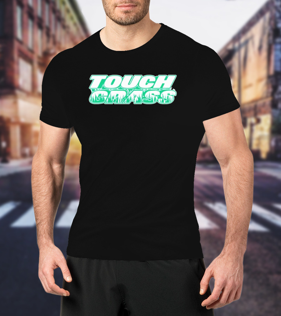 TOUCH GRASS Green Nature Aesthetic T-Shirt