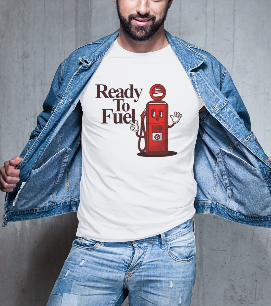 Ready To Fuel Cartoon Gas Pump T-Shirt