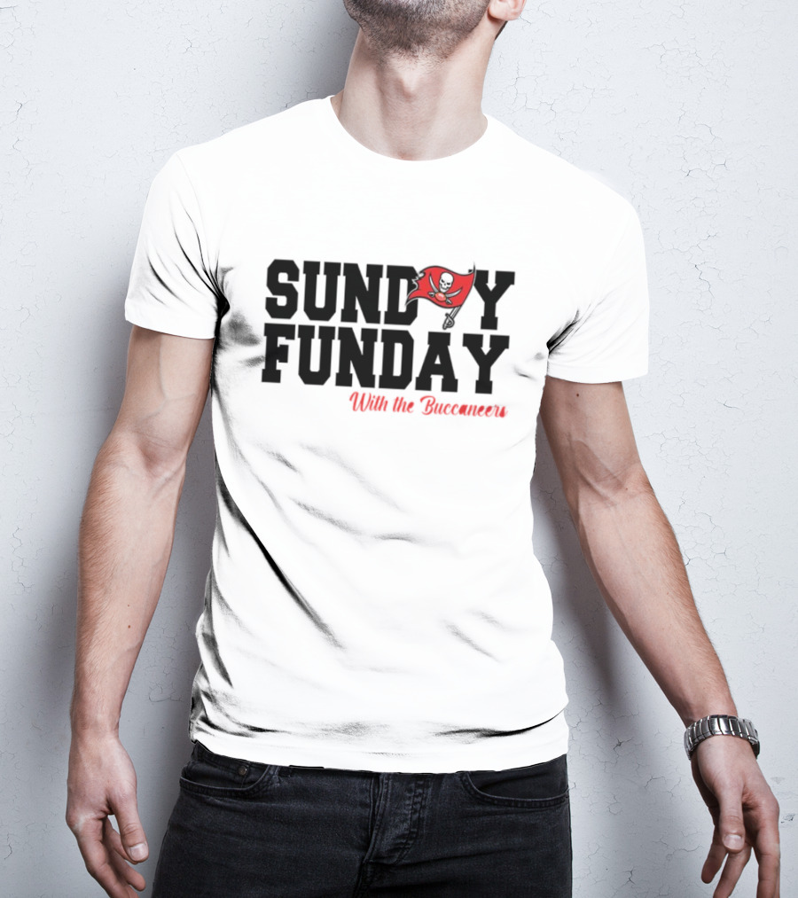 Sunday Funday With The Buccaneers Pirate Flag T-Shirt