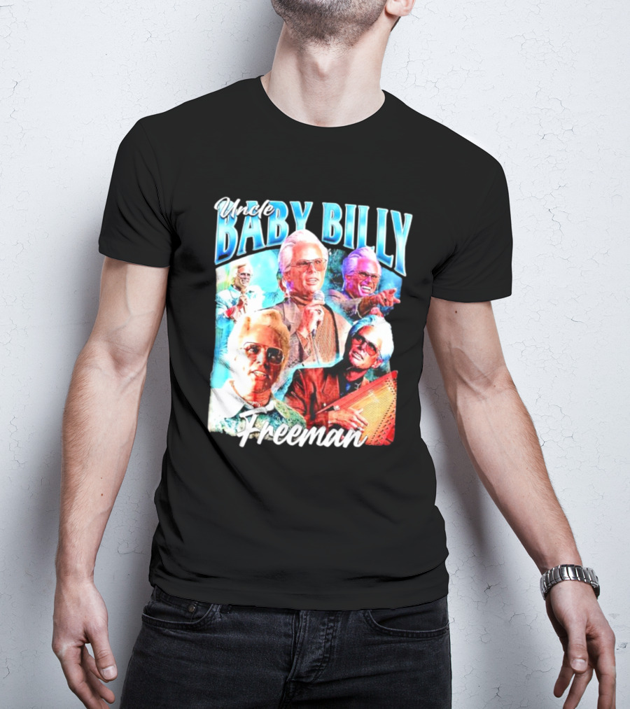 Uncle Baby Billy Freeman Vintage Retro Style Multicolor Collage T-Shirt