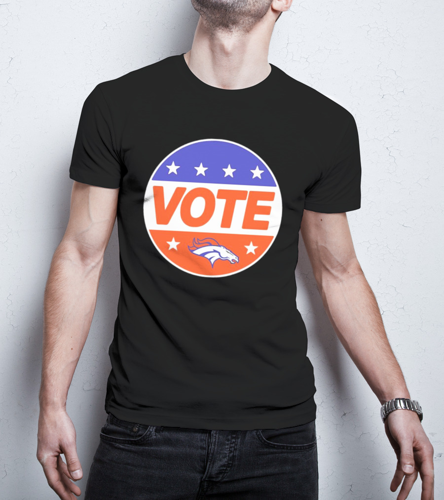 Vote Denver Broncos Team Logo Stars T-Shirt