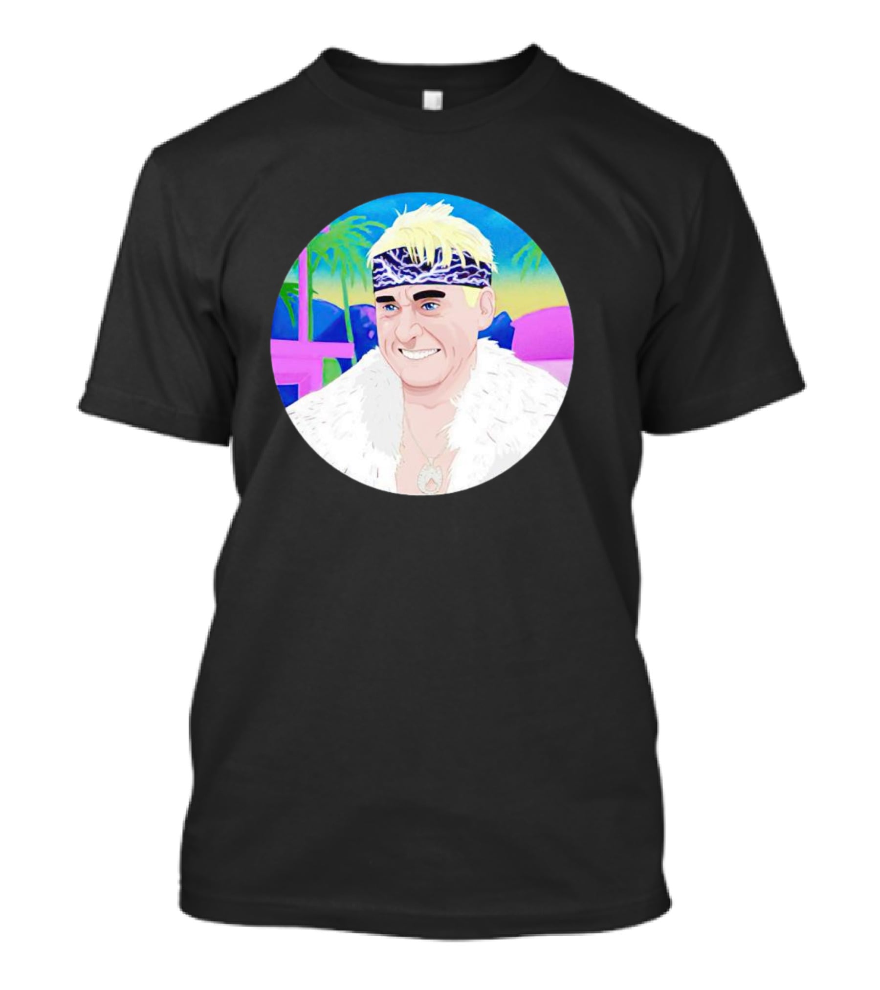 Ken The Patriarchy Is Not Horses Retro Pop Art Style With Blonde Hair And Headband T-Shirt