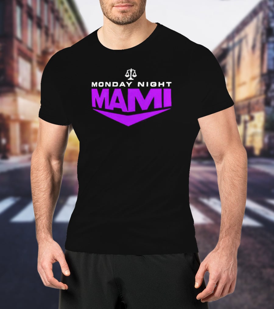 Monday Night Mami Purple Scales Of Justice T-Shirt