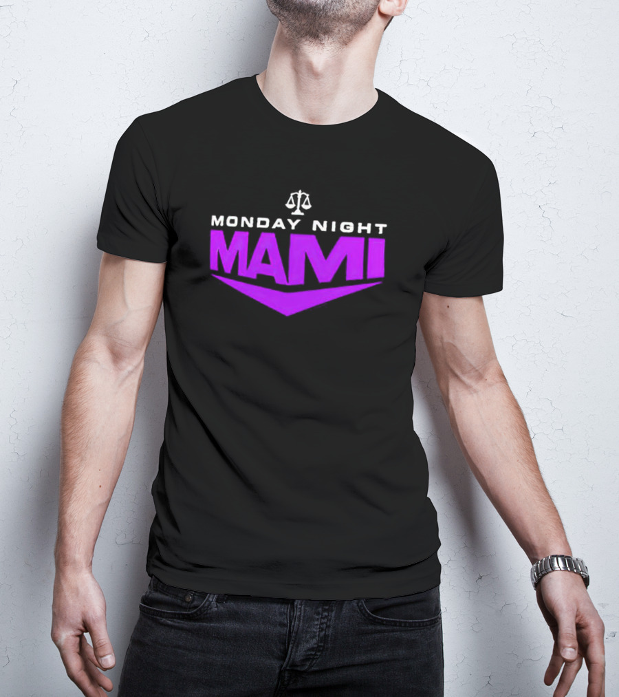 Monday Night Mami Purple Scales Of Justice T-Shirt
