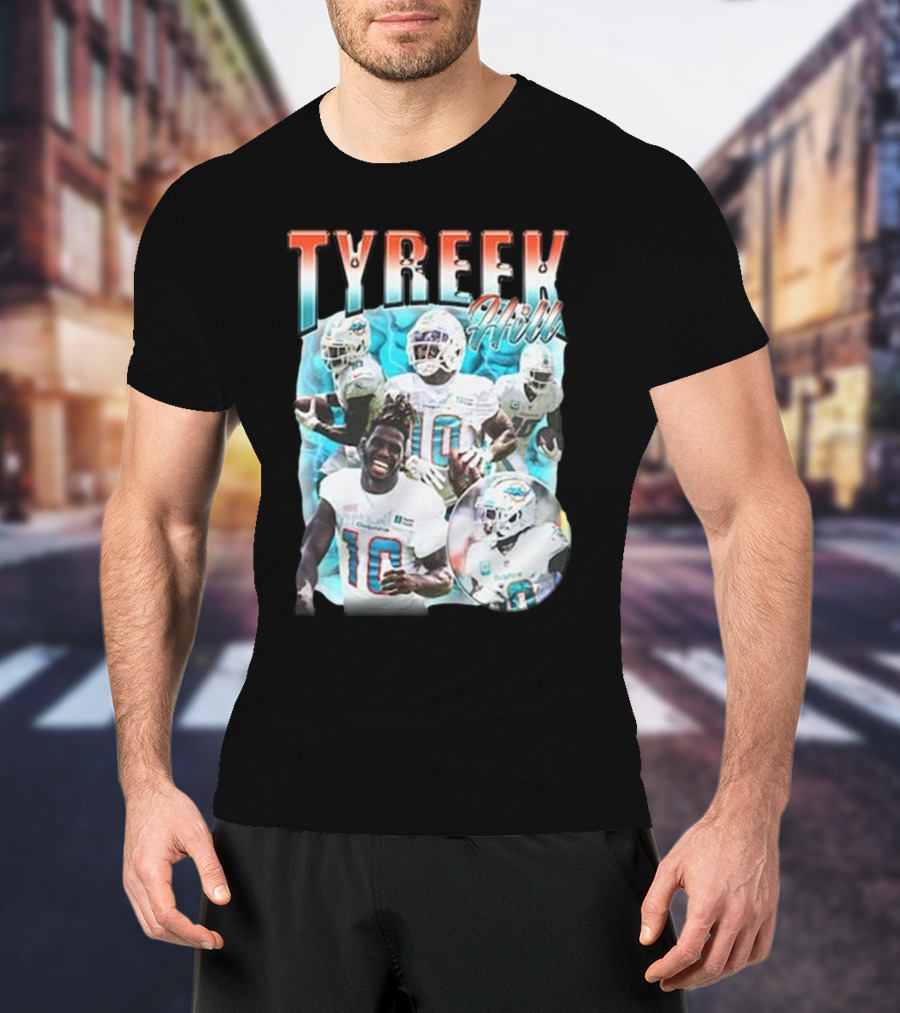 Tyreek Hill Miami Football Vintage Collage T-Shirt