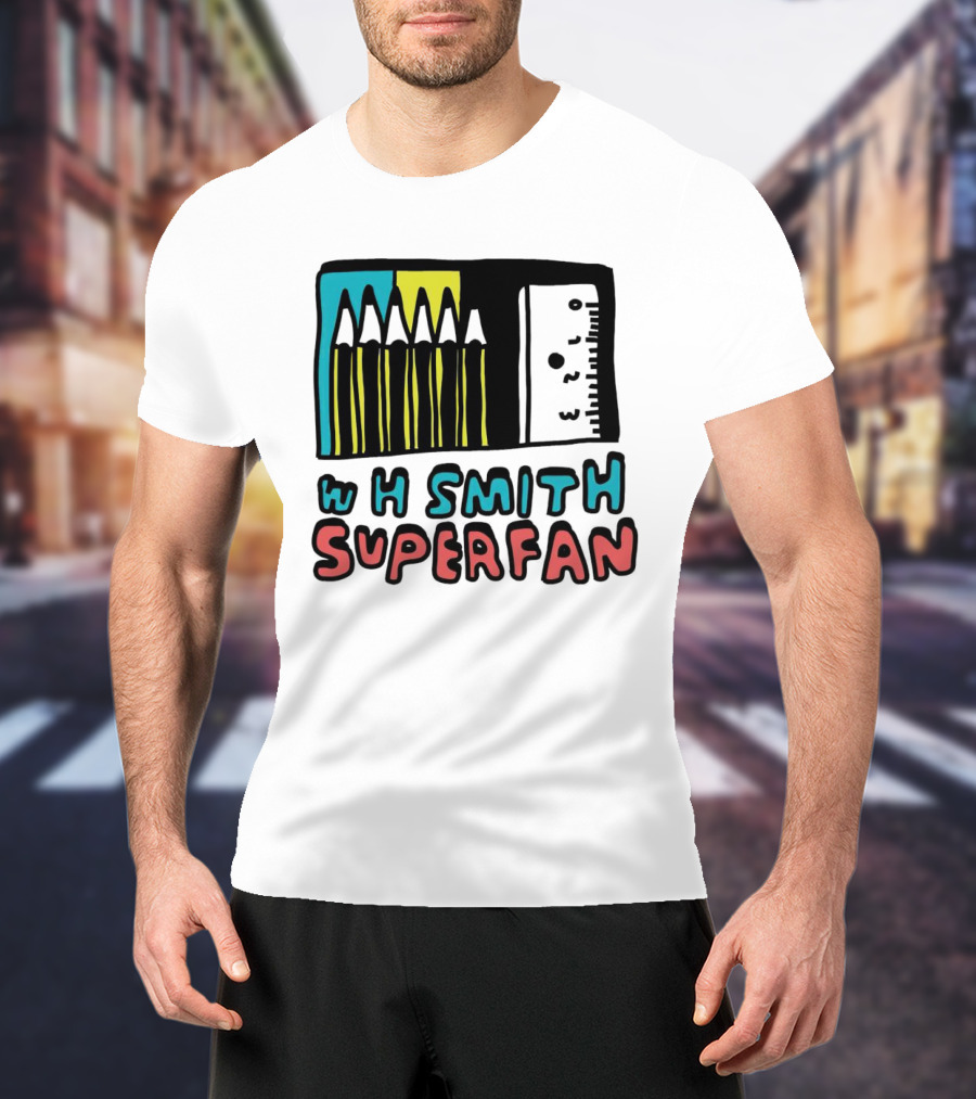 W H Smith Super Fan Pencil And Ruler T-Shirt