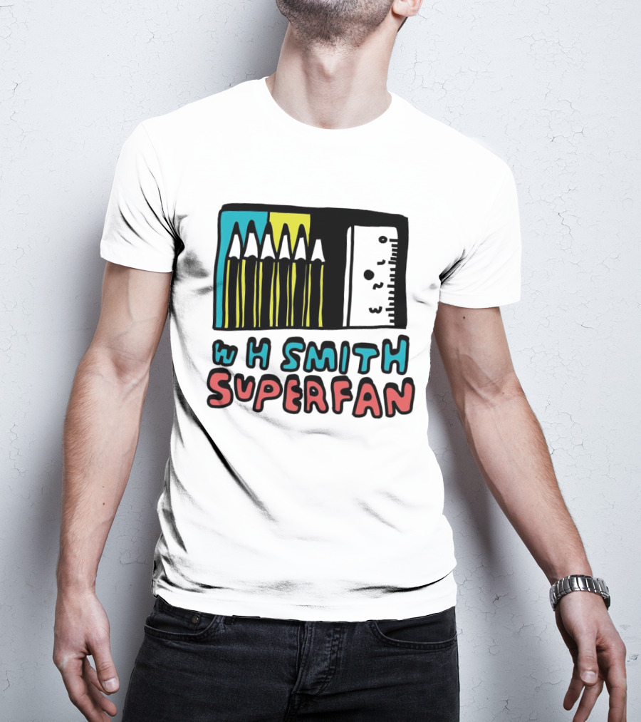 W H Smith Super Fan Pencil And Ruler T-Shirt