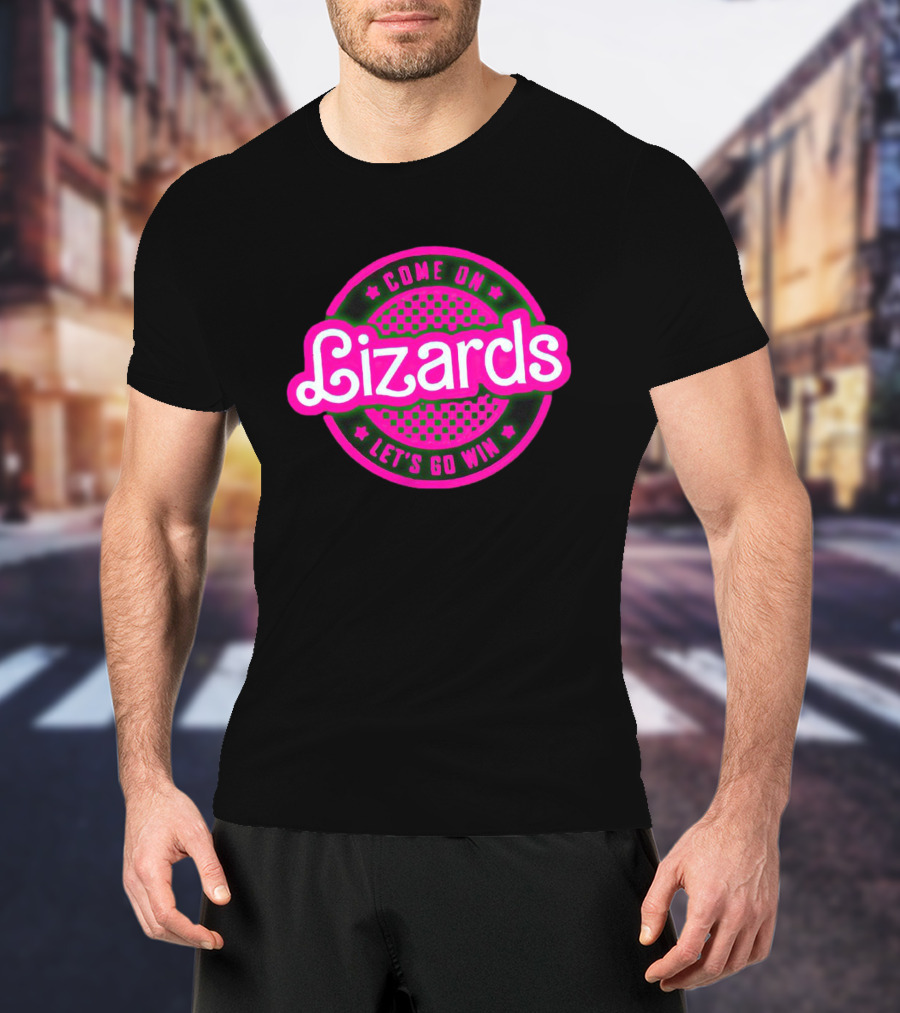 Come On Lizards Let's Go Win Retro Pop Aesthetic T-Shirt