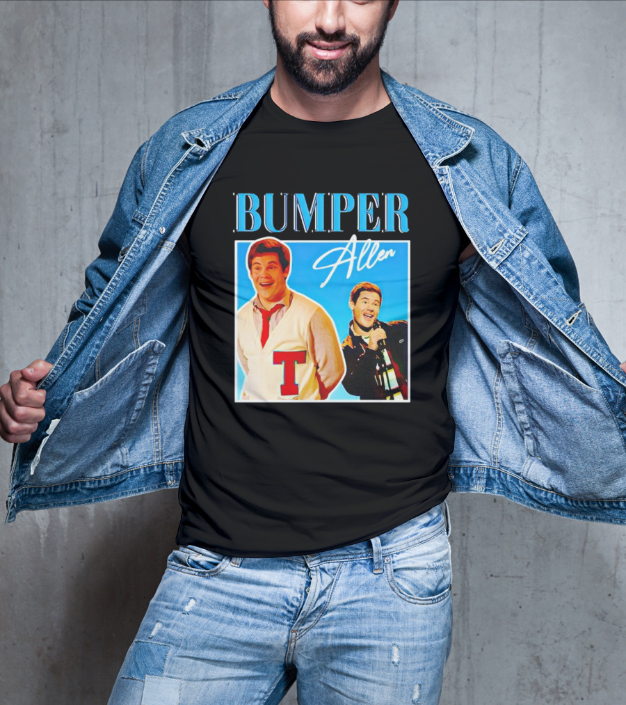 Bumper Allen Collage With Red T Sweater And Microphone T-Shirt