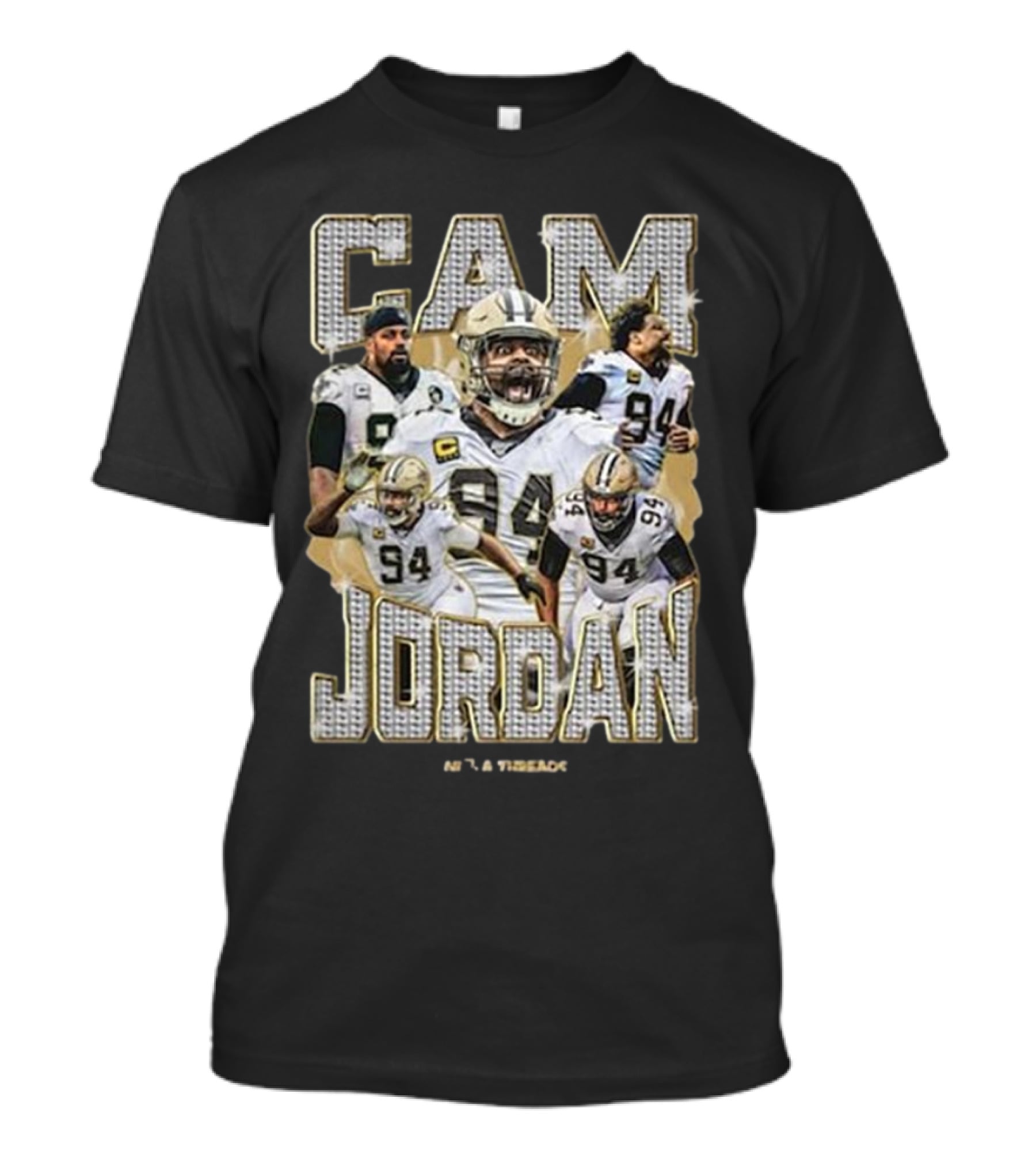 Cam Jordan Football New Orleans Saints Number 94 NFL Defensive Star T-Shirt