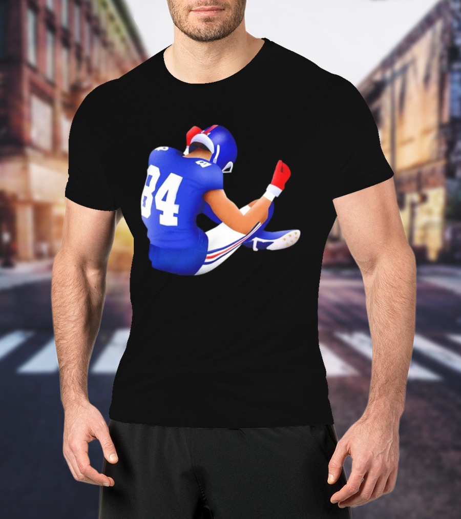 Jomboymedia Route Runner 84 Football Player Sitting T-Shirt