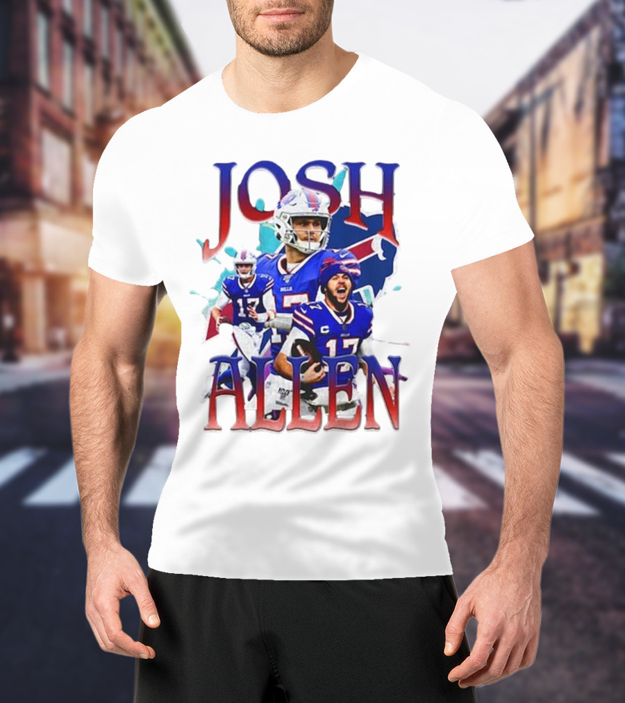 Josh Allen Buffalo Bills Number 17 Football Player T-Shirt