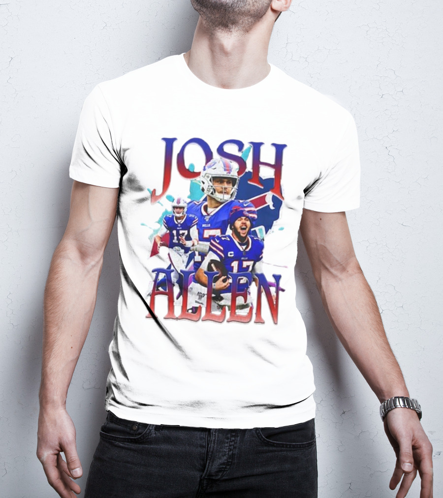 Josh Allen Buffalo Bills Number 17 Football Player T-Shirt