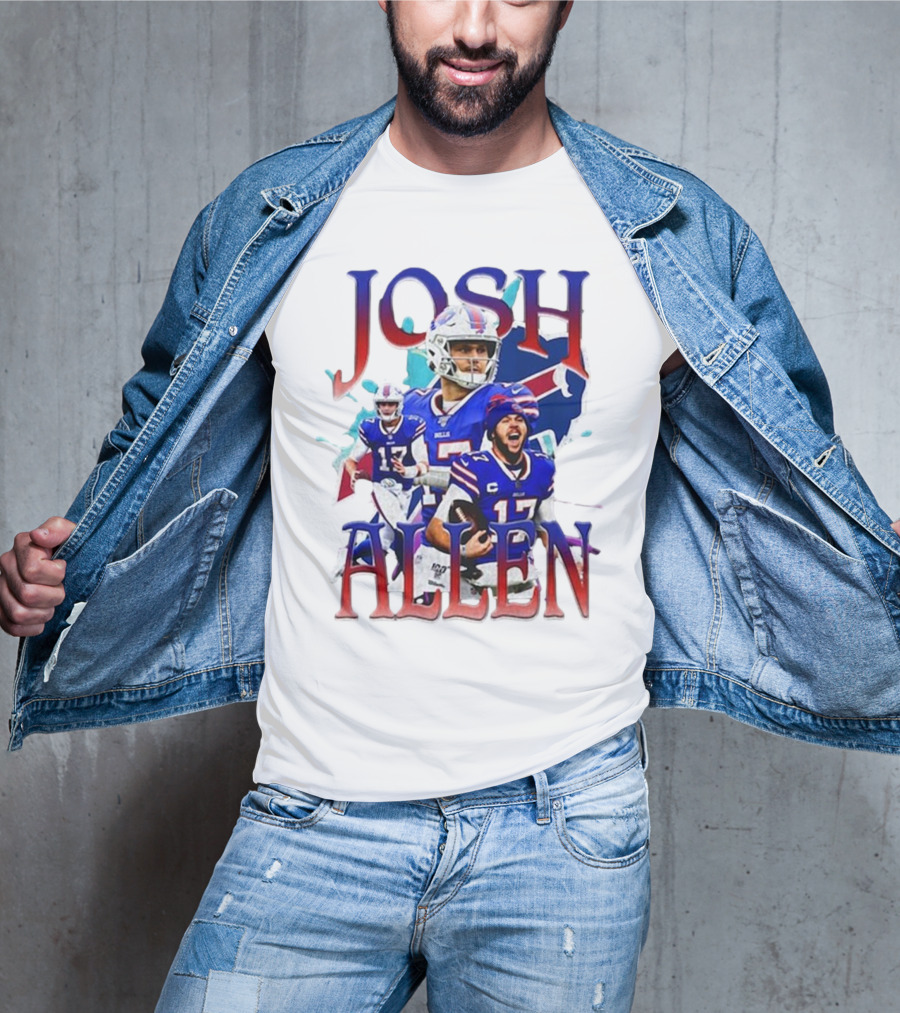 Josh Allen Buffalo Bills Number 17 Football Player T-Shirt