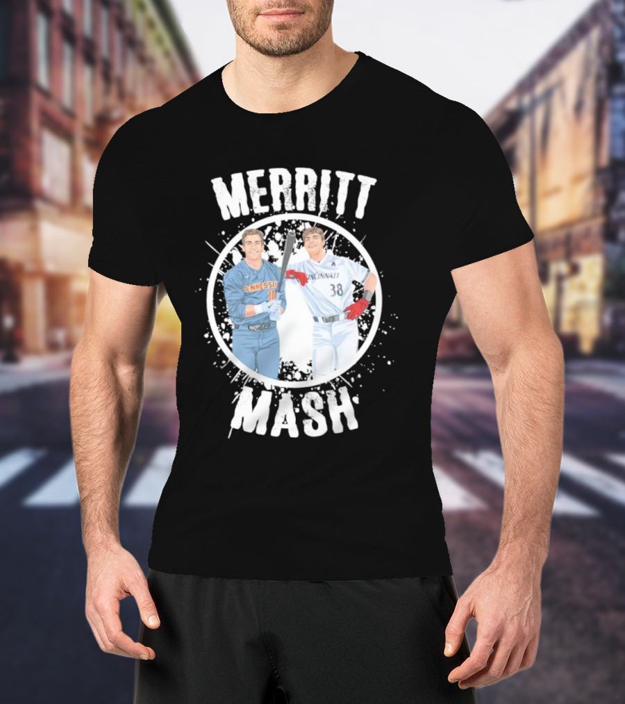 Merritt Mash Tennessee Cincinnati Baseball Duo T-Shirt