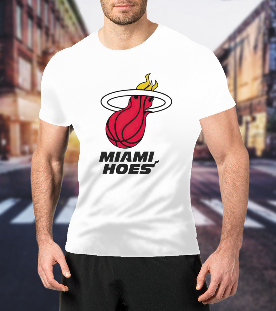 Miami Heat Miami Hoes Basketball Flame T-Shirt