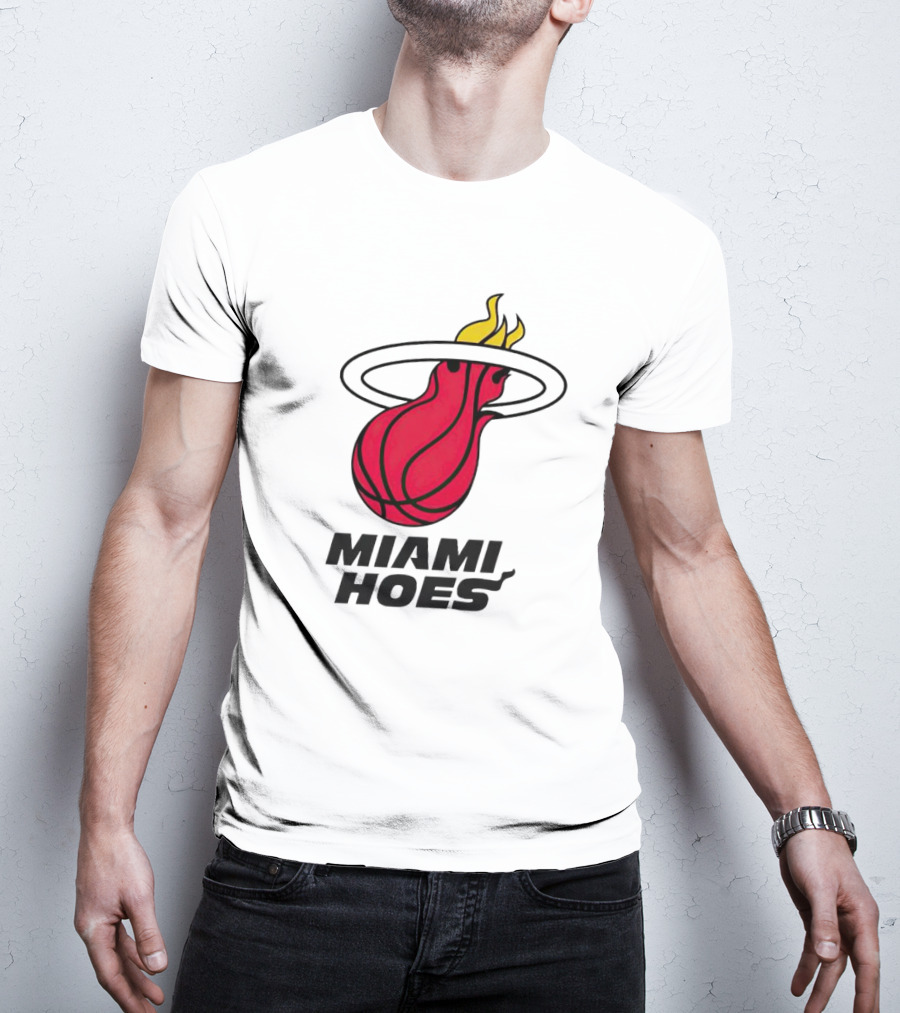 Miami Heat Miami Hoes Basketball Flame T-Shirt