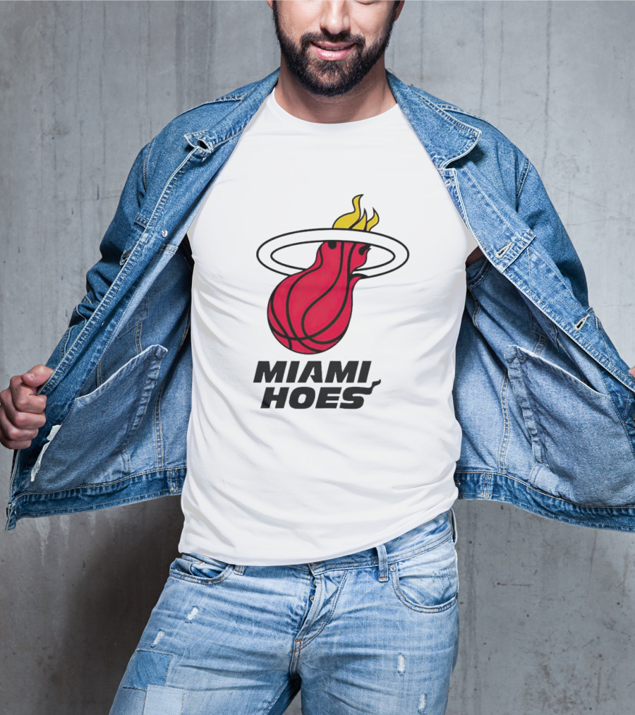 Miami Heat Miami Hoes Basketball Flame T-Shirt