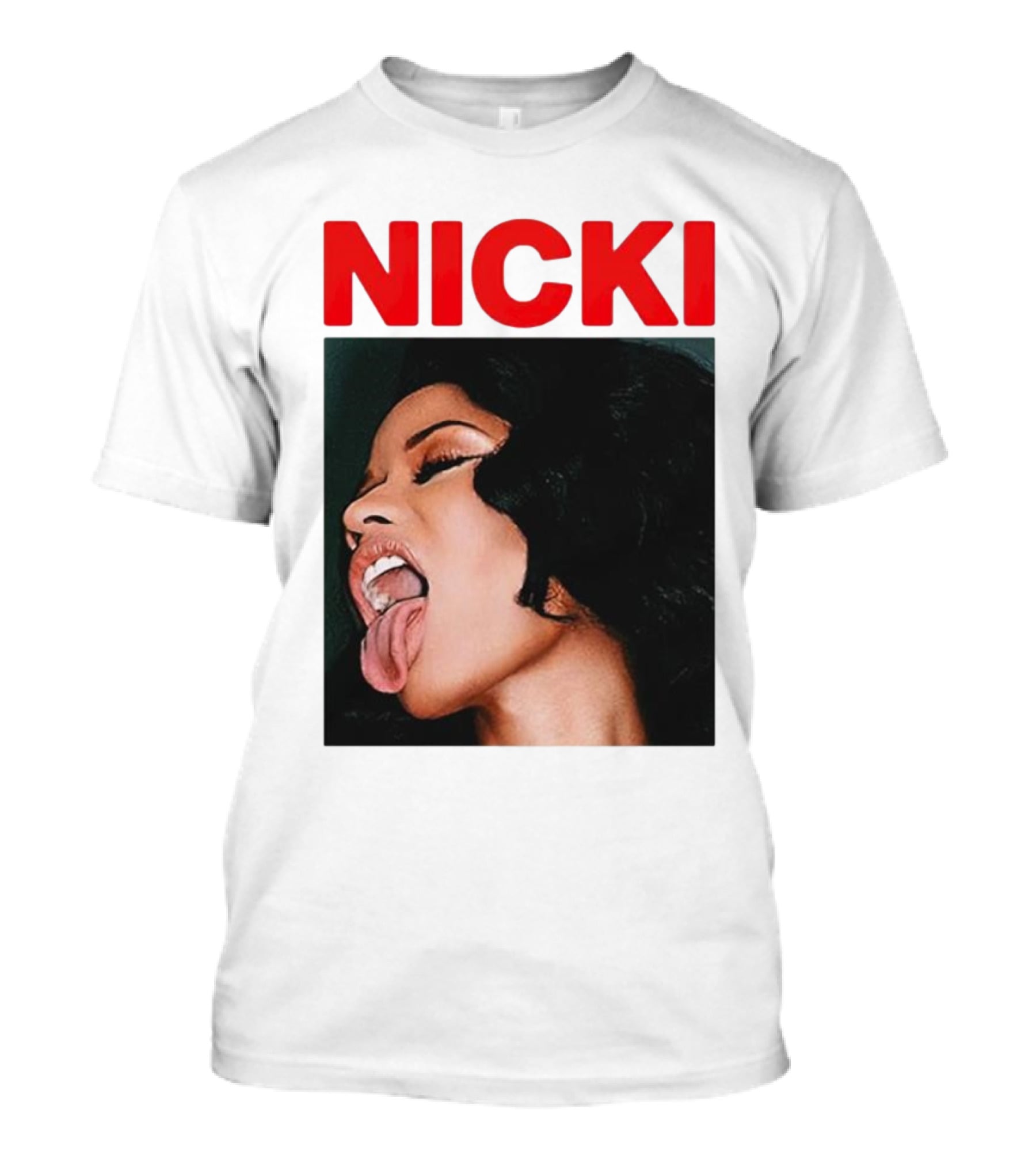 Nicki Sticking Out Tongue Image T-Shirt
