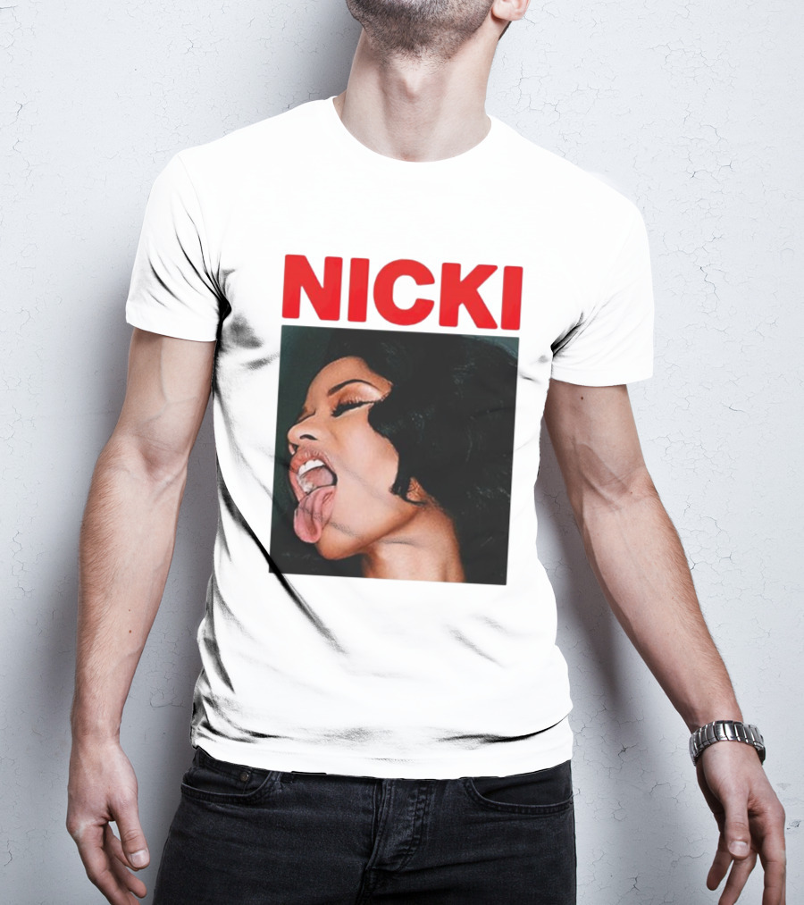 Nicki Sticking Out Tongue Image T-Shirt