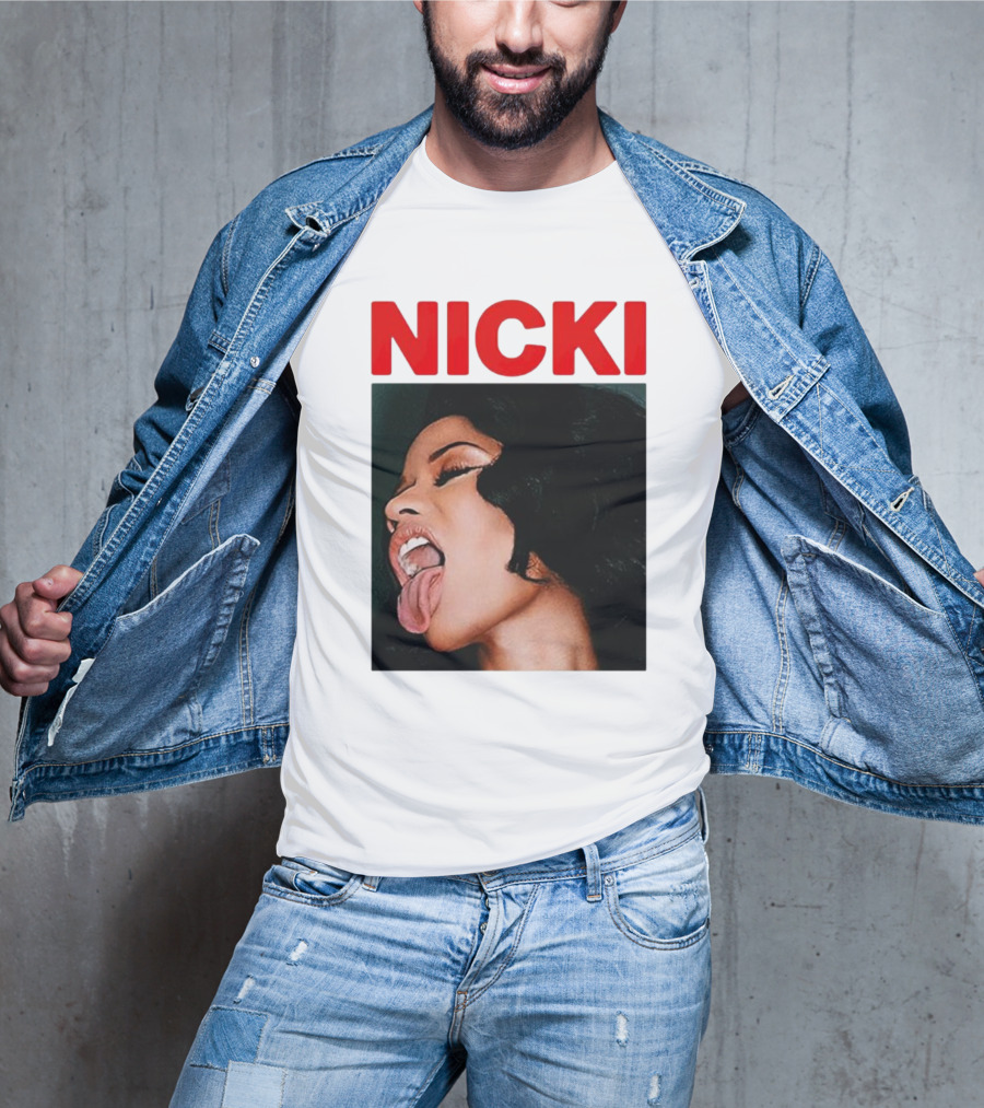 Nicki Sticking Out Tongue Image T-Shirt