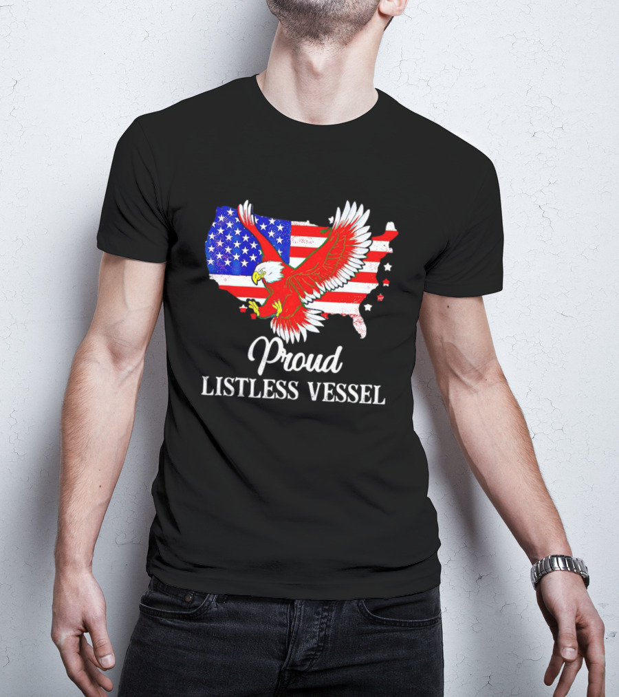 American Flag Eagle Proud Listless Vessel T-Shirt