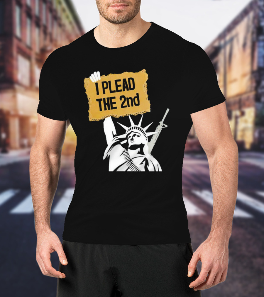 I PLEAD THE 2nd Statue Of Liberty Rifle Protest T-Shirt