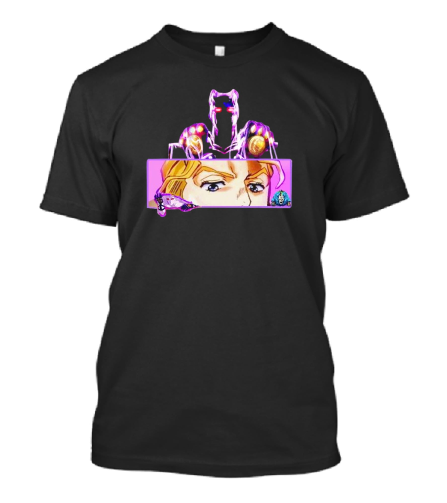 Kira Killer Queen Hoshi 7Oz Anime Manga Eyes Bold Pink Highlights T-Shirt