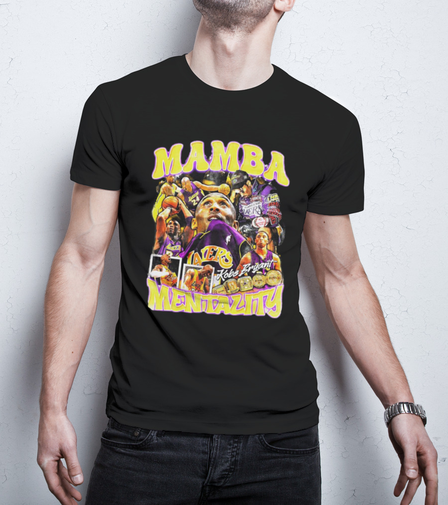 Mamba Mentality Lakers Kobe Bryant Rings Basketball Legend T-Shirt