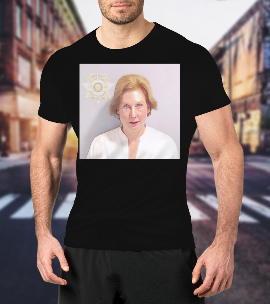 Sidney Powell Mugshot Fulton County Sheriff Badge T-Shirt
