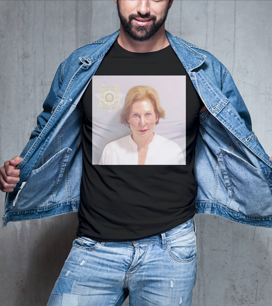 Sidney Powell Mugshot Fulton County Sheriff Badge T-Shirt