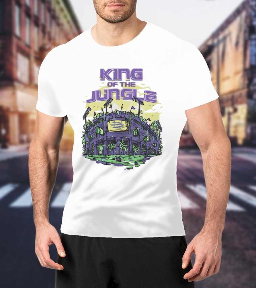 Los Angeles Lakers King Of The Jungle Stadium Scene T-Shirt