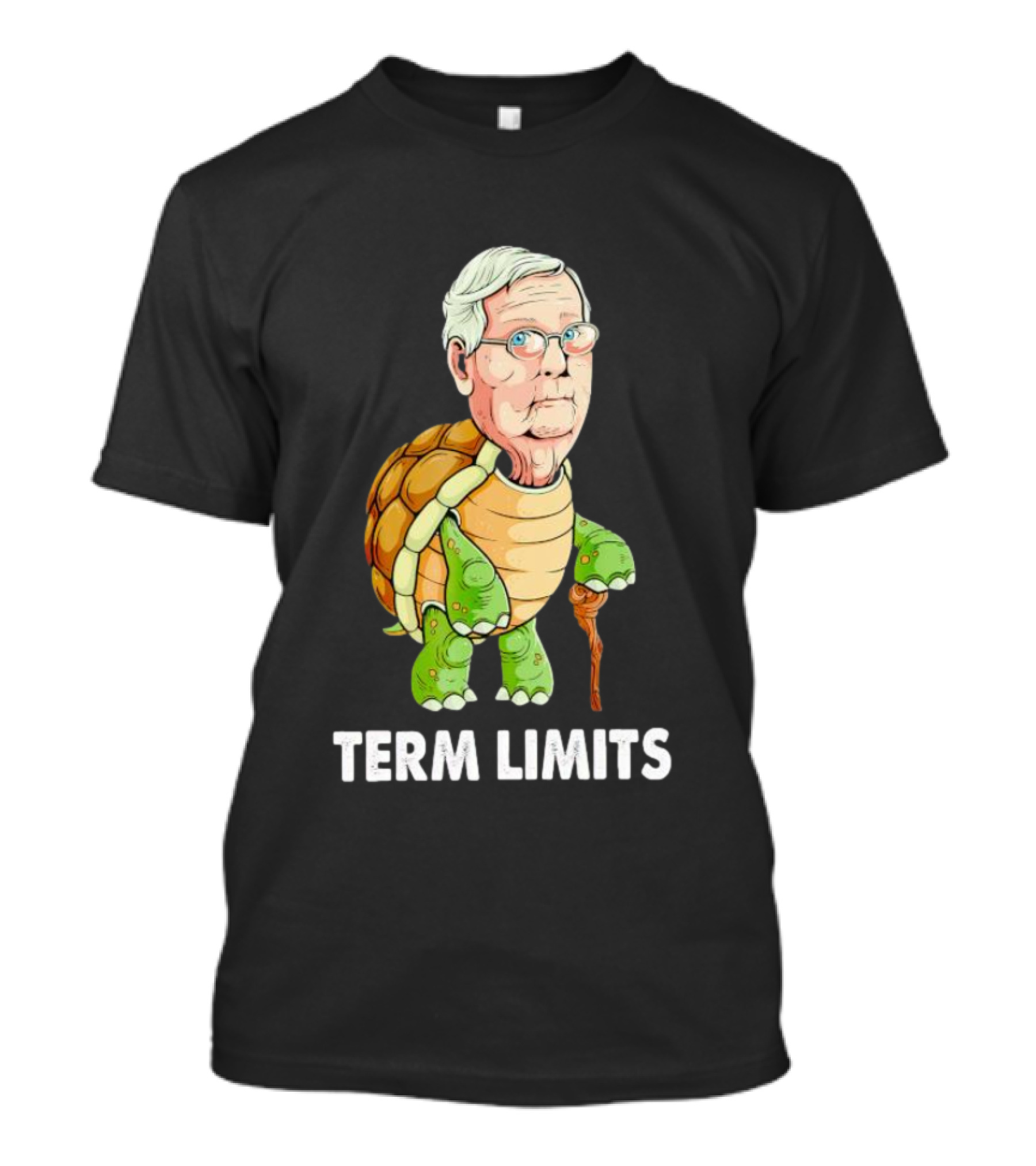 Mitch McConnell Turtle Illustration Term Limits T-Shirt
