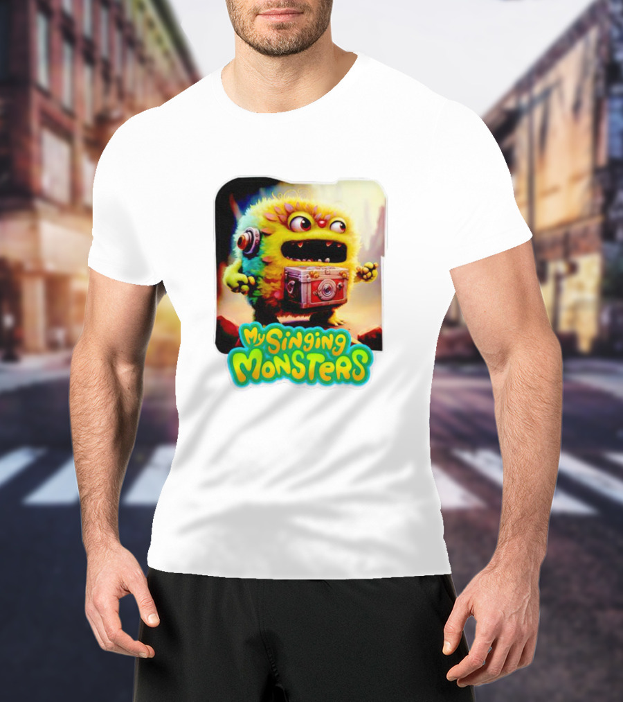 My Singing Monsters Colorful Furry Creature With Camera T-Shirt
