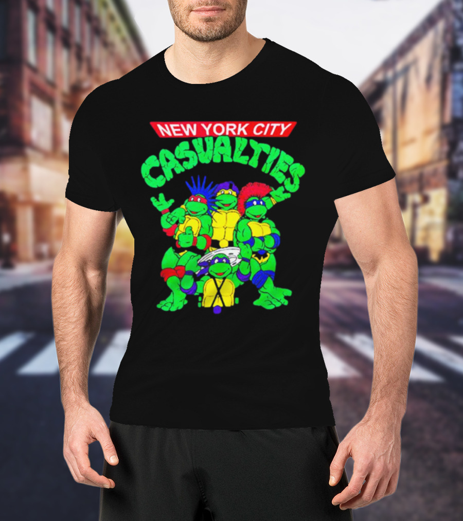 New York City The Casualties Ninja Turtles Crossover T-Shirt