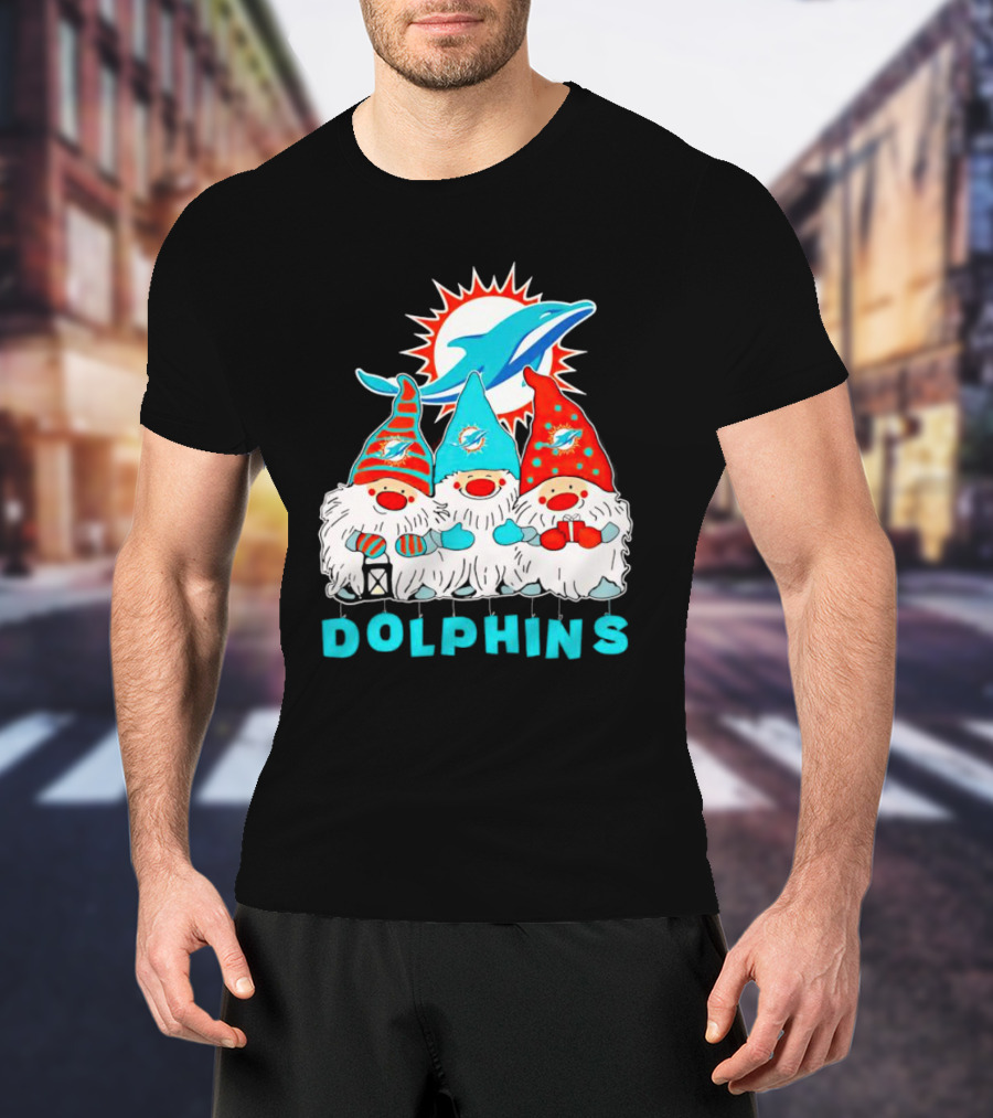 Miami Dolphins Gnomes Football Team Fan T-Shirt