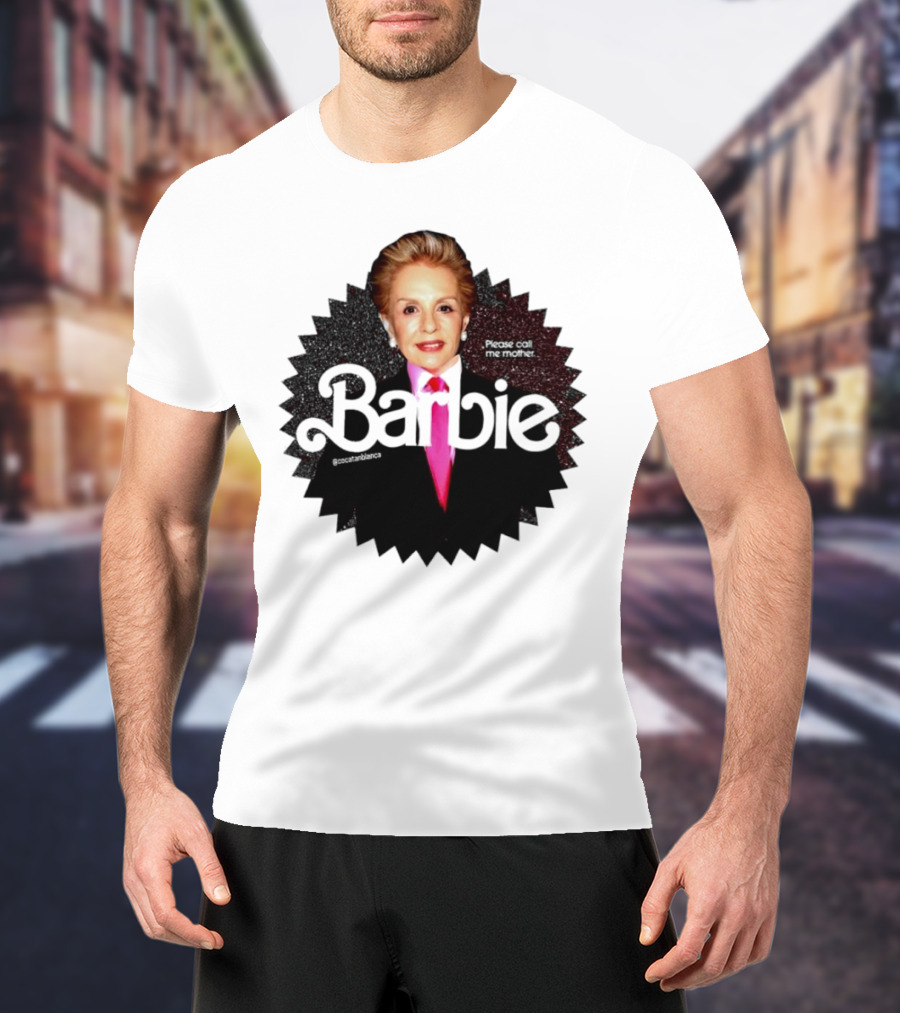 Please Call Me Mother Barbie Black Starburst T-Shirt