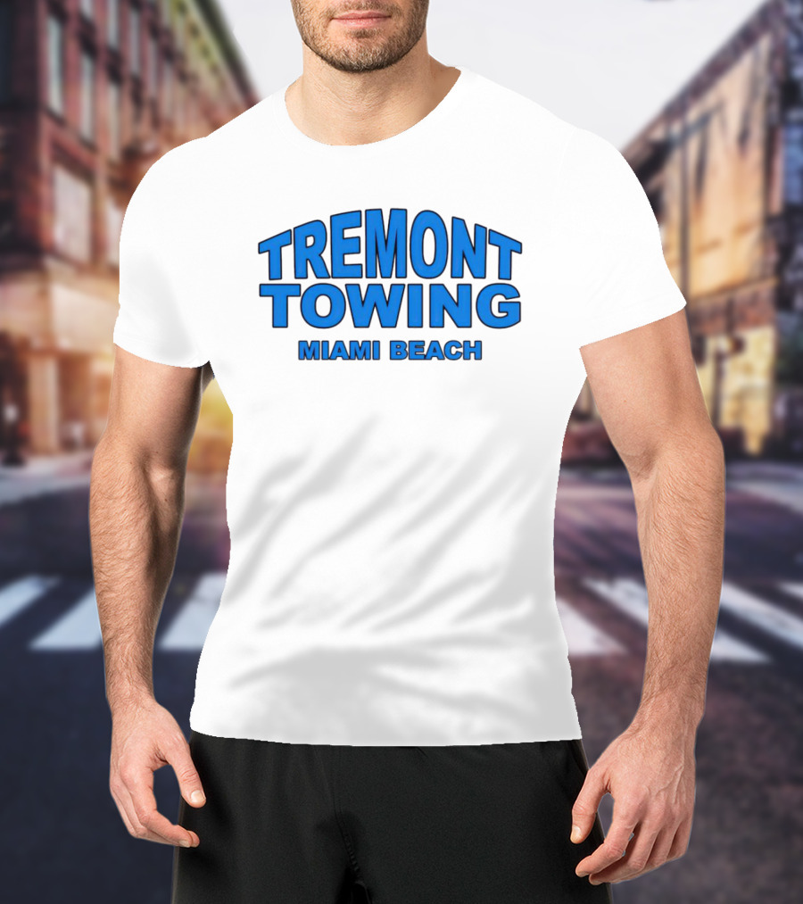 Tremont Towing Miami Beach Blue T-Shirt