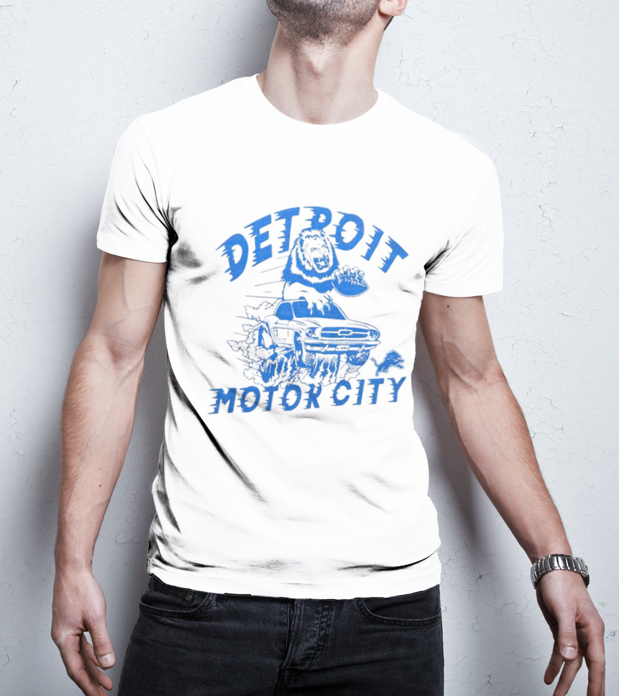 Detroit Lions Motor City Car T-Shirt